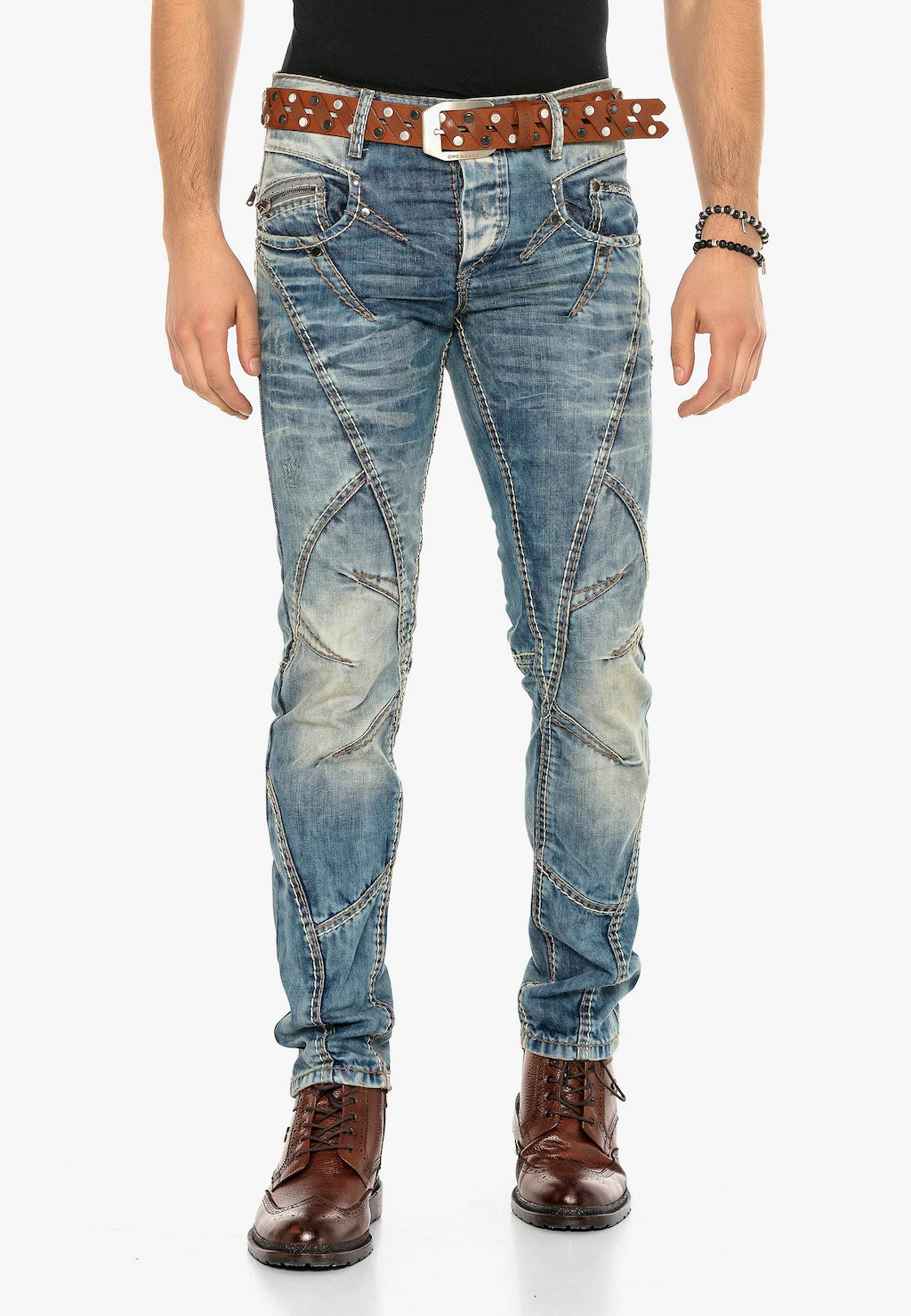 Cipo & Baxx Bequeme Jeans, mit dicker naht günstig online kaufen