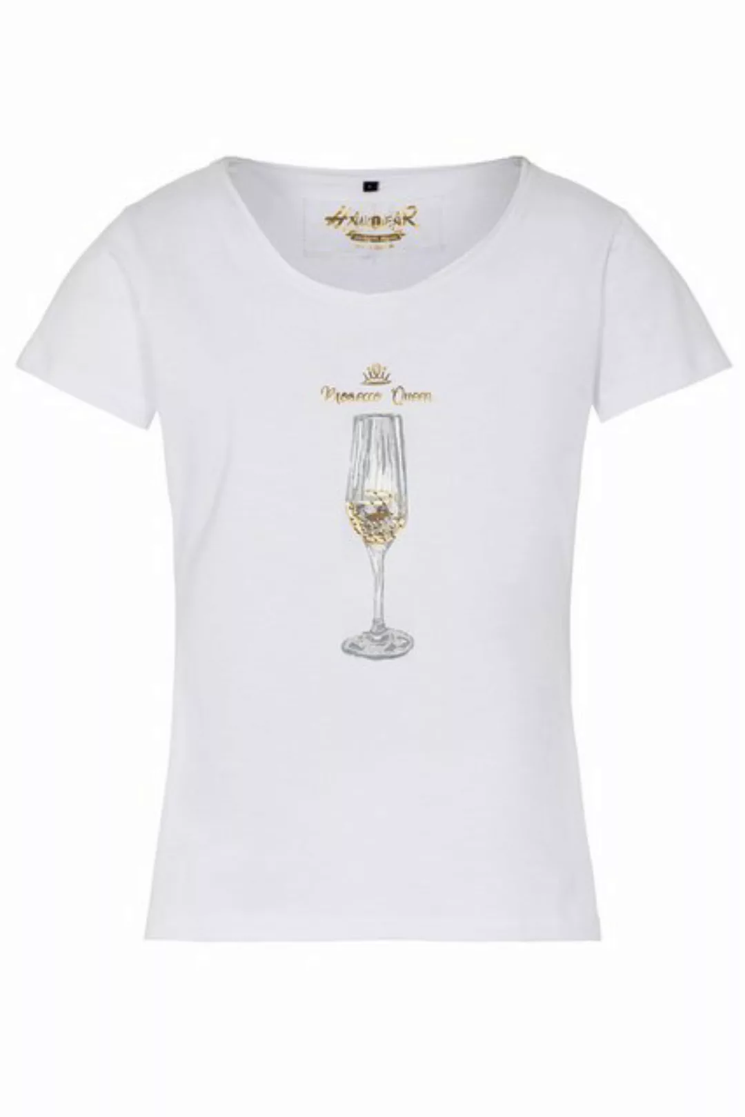 Hangowear Trachtenshirt T-Shirt PROSECCO QUEEN weiß günstig online kaufen