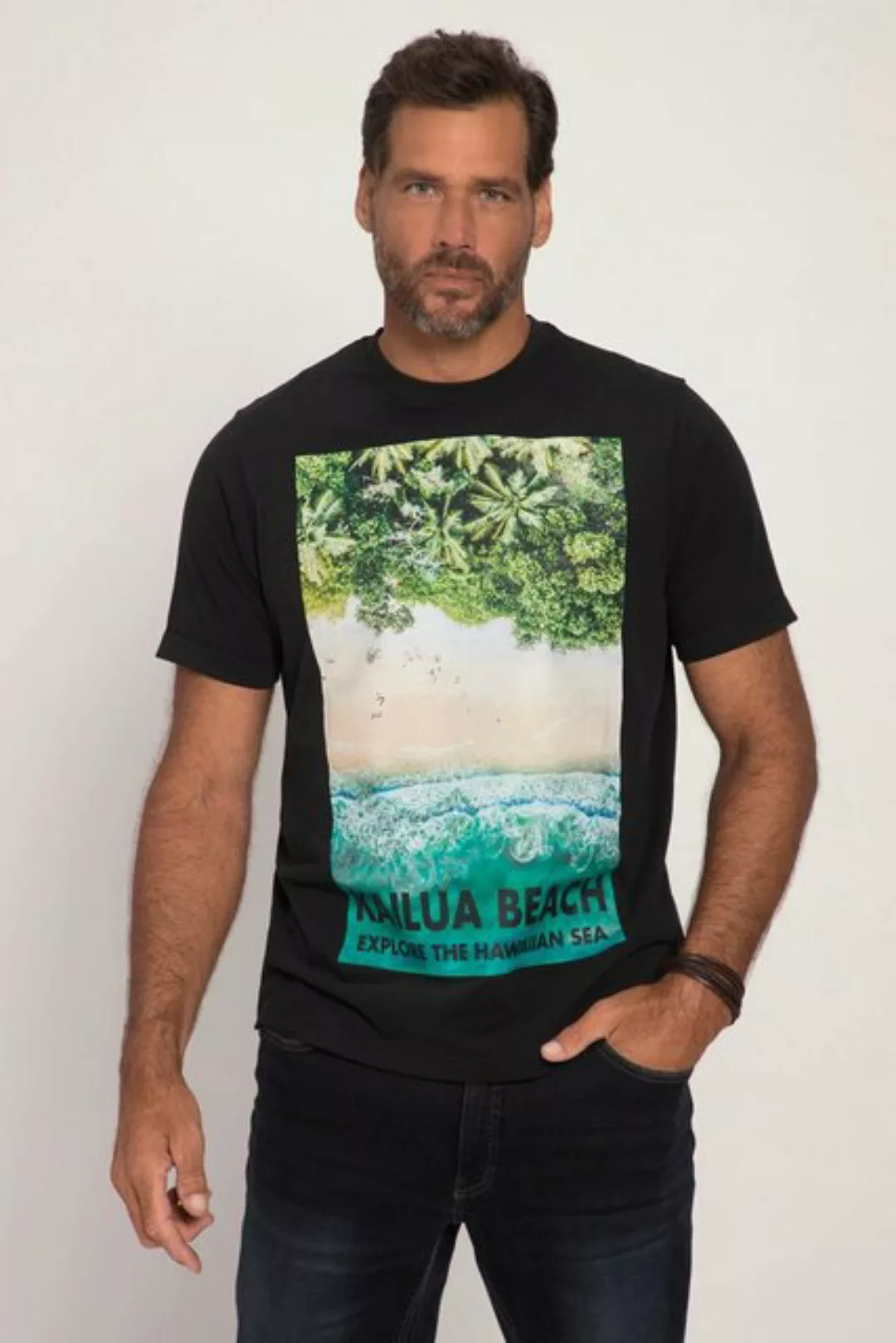 JP1880 T-Shirt T-Shirt Halbarm Foto Print Rundhals günstig online kaufen