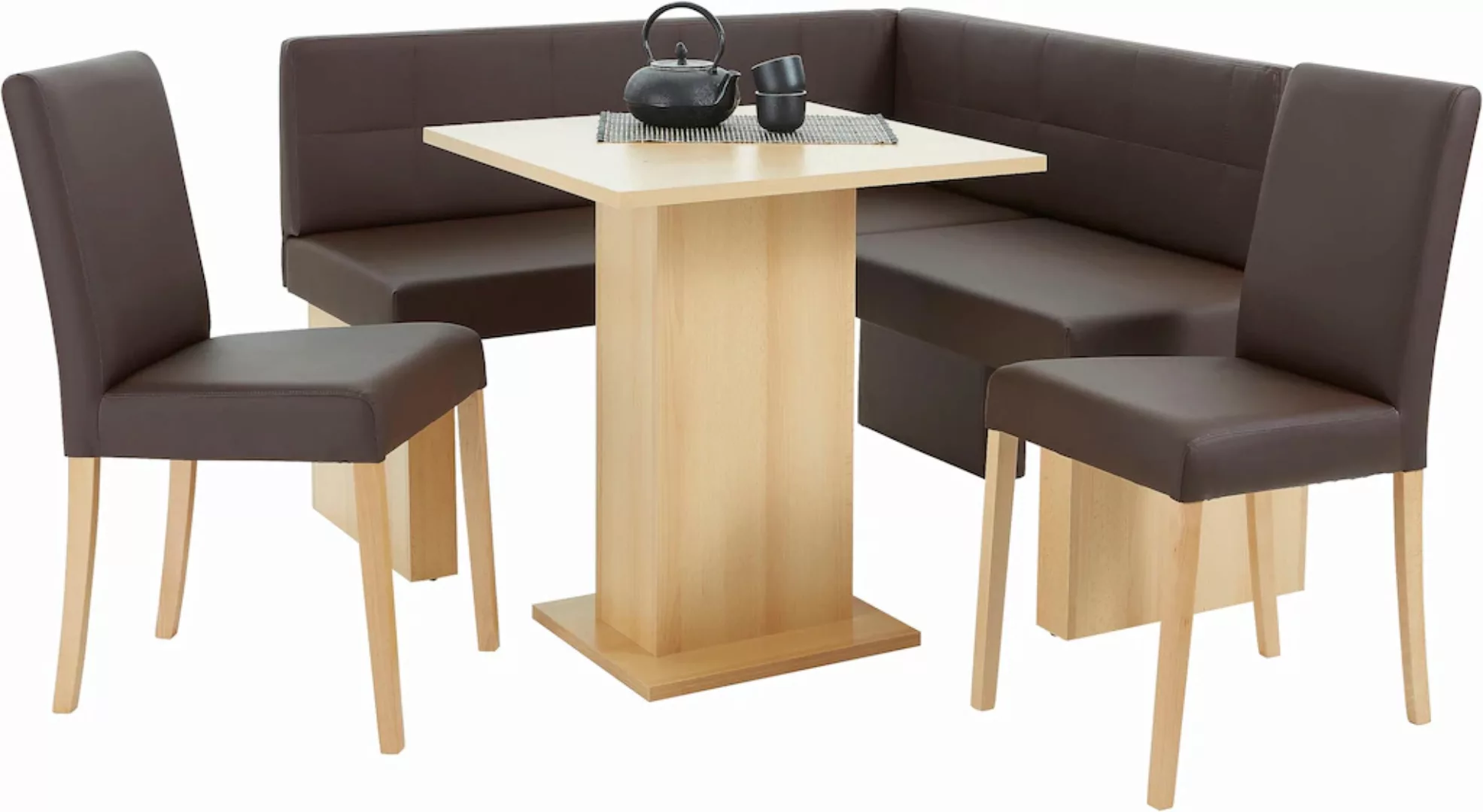 SCHÖSSWENDER Eckbankgruppe "Anna 2", (Set, 4 tlg.), mit 2 Stühlen mit massi günstig online kaufen