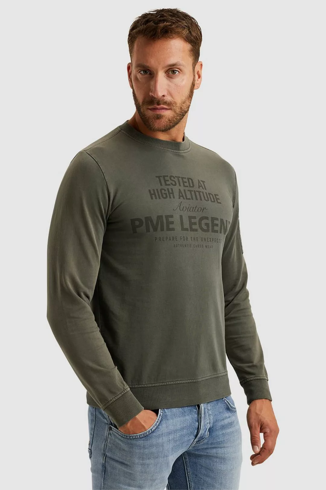 PME Legend Sweater Logo Beluga Grün - Größe XL günstig online kaufen