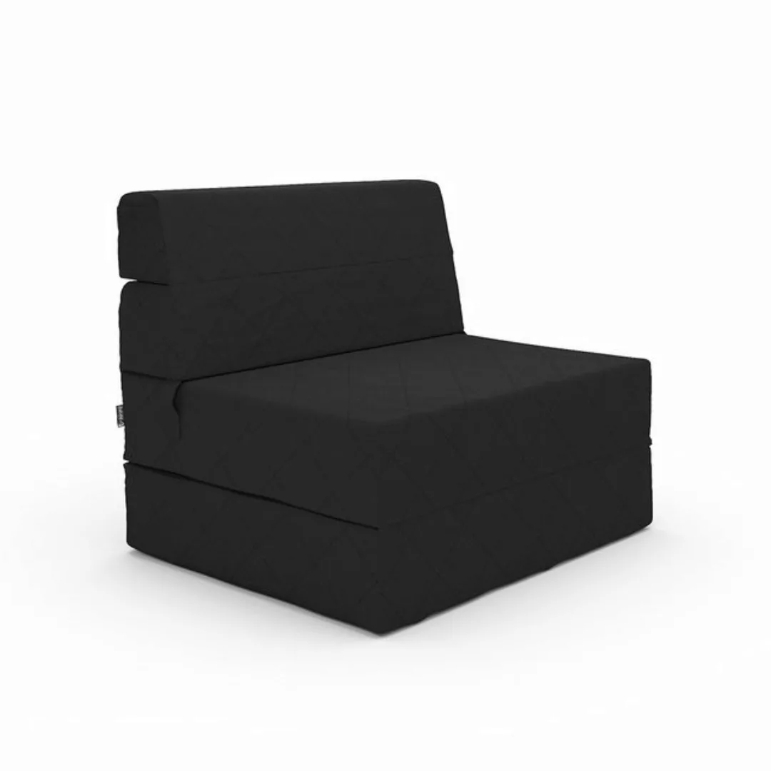 Vicco Schlafsofa Schlafcouch Lima 100cm faltbar Schwarz, faltbar günstig online kaufen