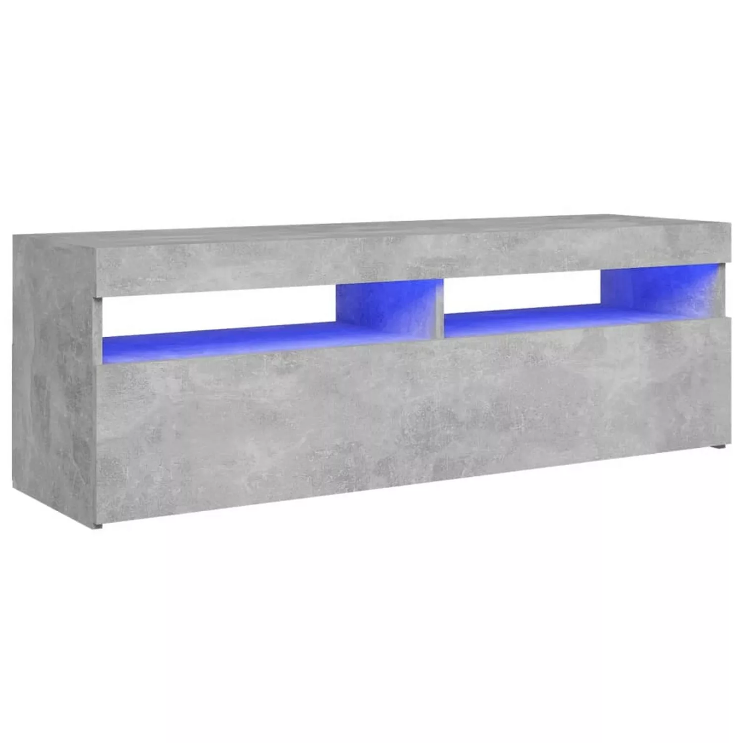 Tv-schrank Mit Led-leuchten Betongrau 120x35x40 Cm günstig online kaufen