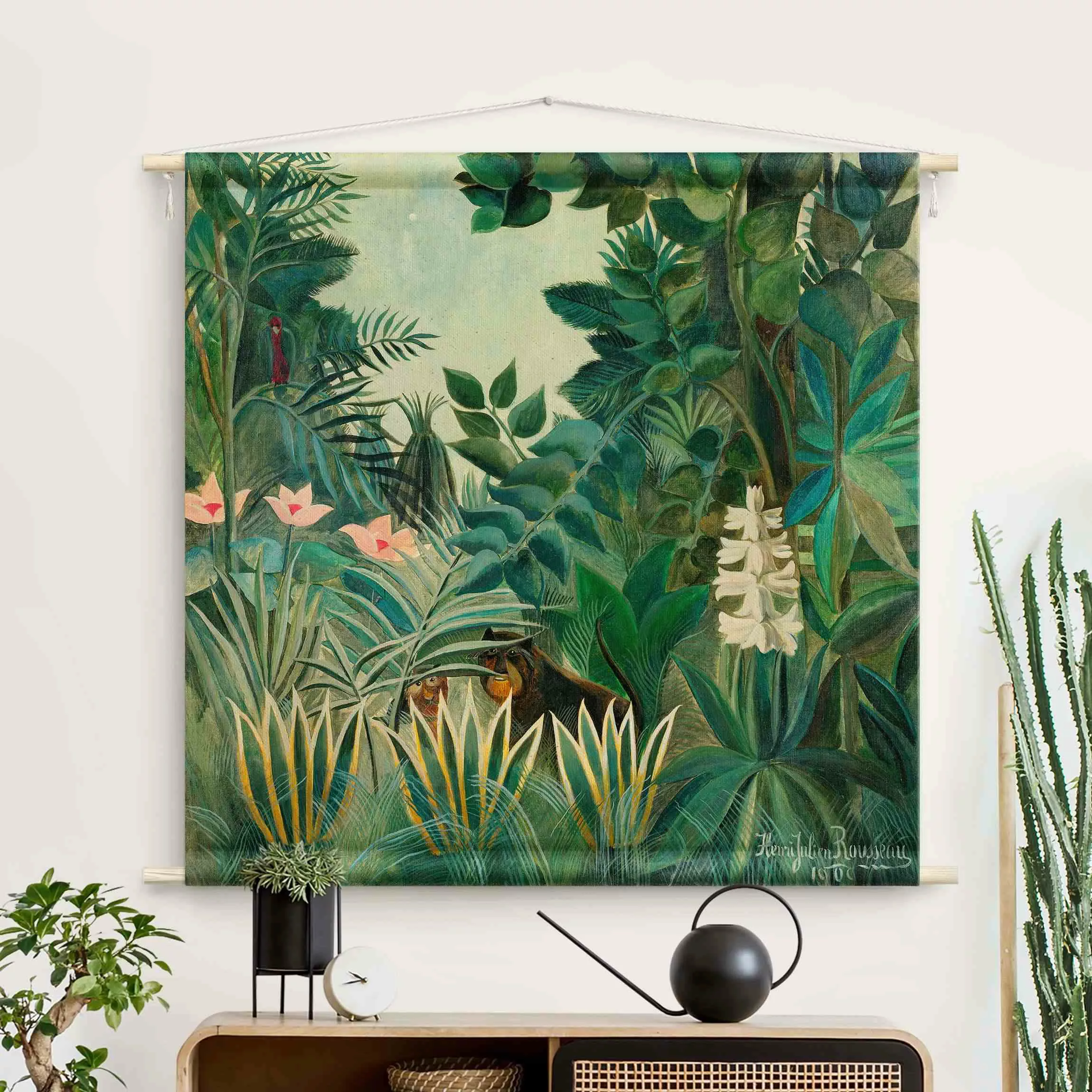 Wandteppich Henri Rousseau - Dschungel am Äquator günstig online kaufen