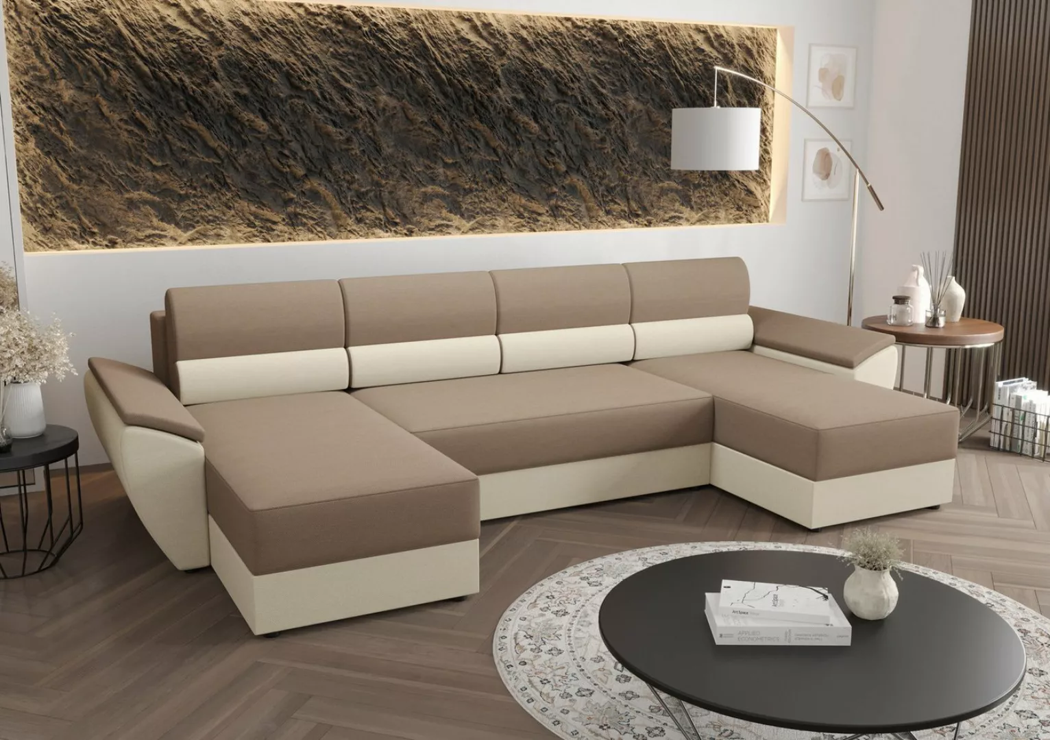 ALTDECOR Wohnlandschaft REB-U2, Couch mit Schlaffunktion, Stauraum Ecksofa günstig online kaufen