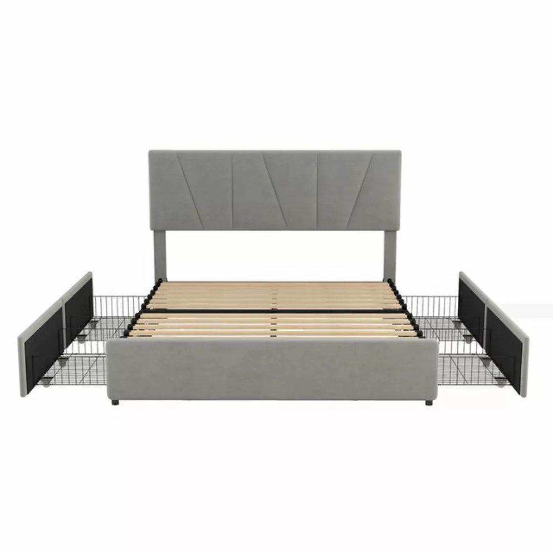 DOPWii Bettgestell 160*200cm Doppelbett, Polsterbett,Kingsize Polster Platt günstig online kaufen