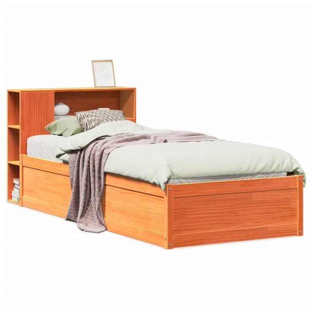 vidaXL Bett, Massivholzbett ohne Matratze Wachsbraun 75x190 cm Kiefernholz günstig online kaufen