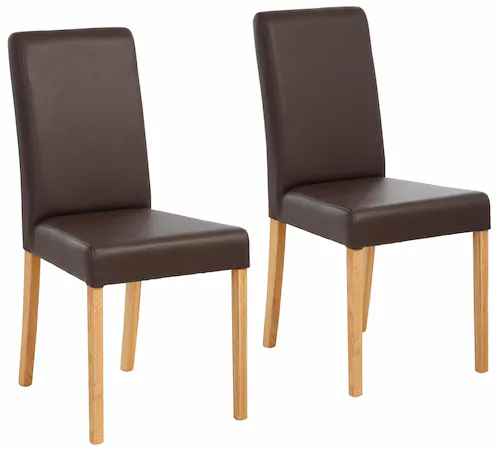 Home affaire 4-Fußstuhl "Bologna", (Set), 2 St., Kunstleder, Gestell aus Ma günstig online kaufen