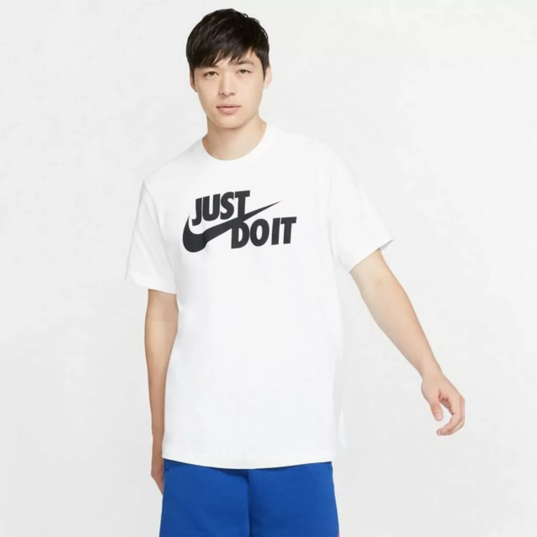 Nike Sportswear Just Do It Swoosh Kurzärmeliges T-shirt L White / Black günstig online kaufen