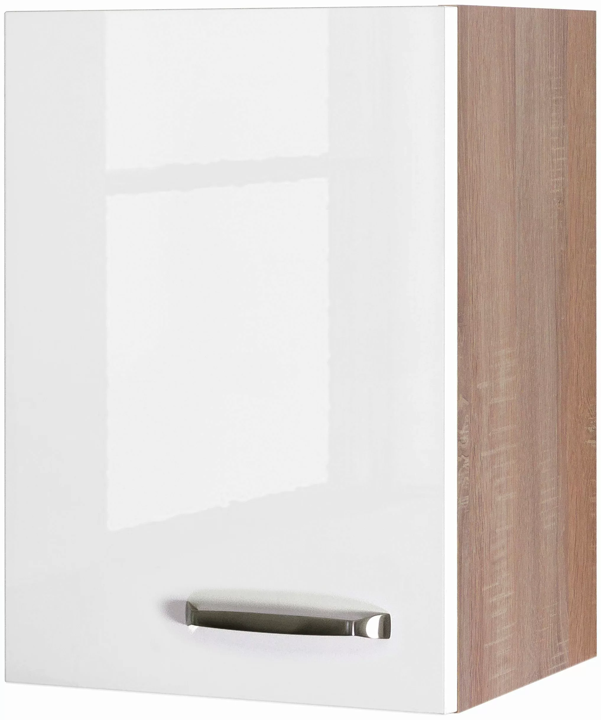 Flex-Well Exclusiv Oberschrank Valero 40 cm x 55 cm Hochglanz Weiß-Sonoma E günstig online kaufen