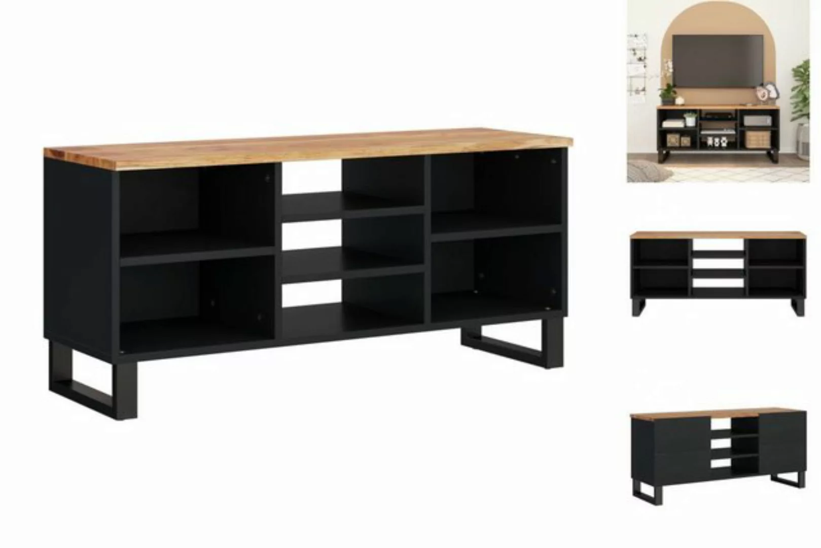 Vidaxl Tv-schrank 100x33x46 Cm Massivholz Akazie & Holzwerkstoff günstig online kaufen