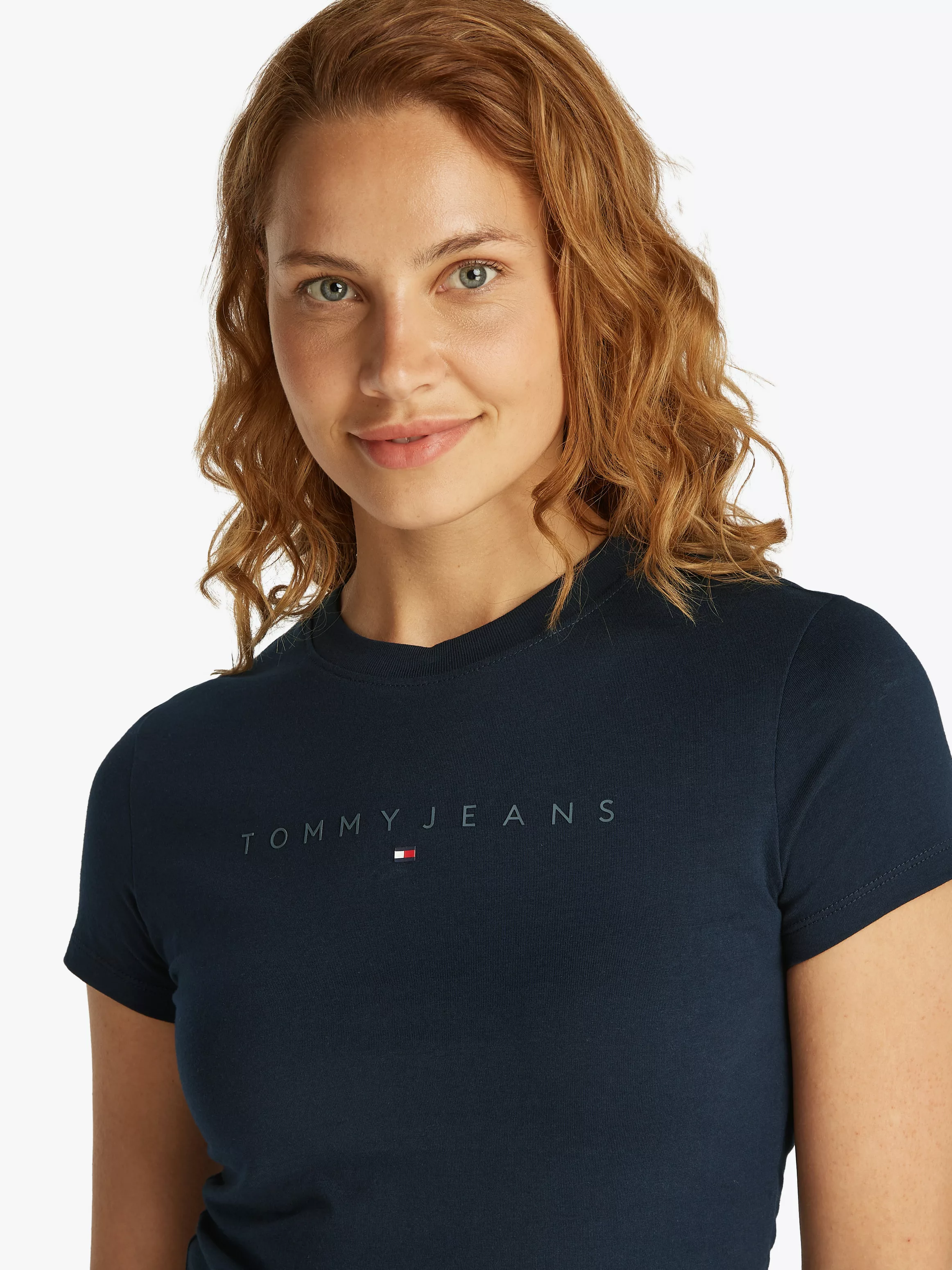 Tommy Jeans T-Shirt "TJW SLIM TONAL LINEAR TEE EXT", mit Logoschriftzug günstig online kaufen