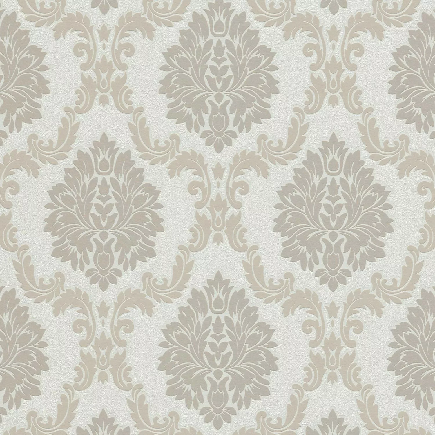 Bricoflor Barock Tapete mit Ornamenten in Beige Weiß Perfekt Fürs Wohnzimme günstig online kaufen