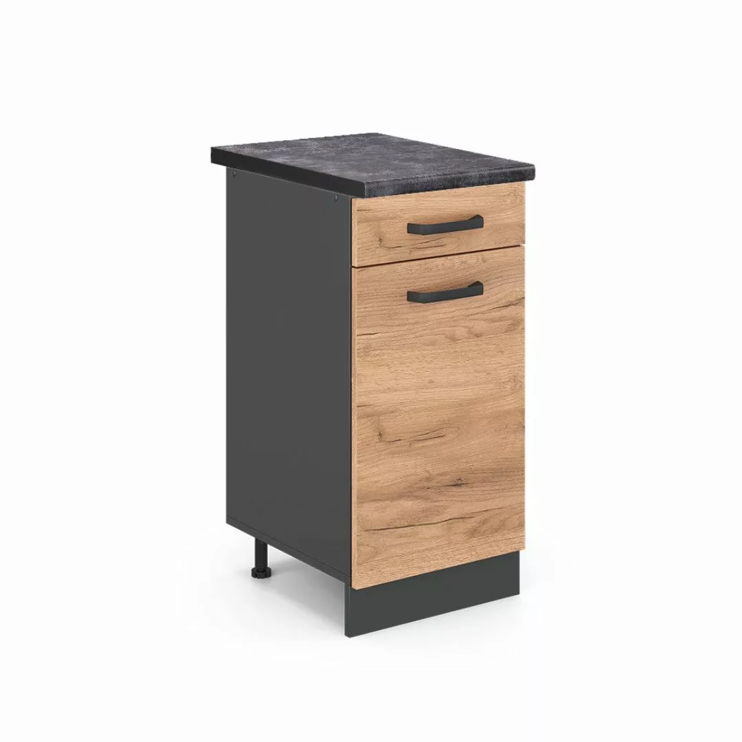 Vicco Unterschrank R-Line, Goldkraft Eiche/Anthrazit, 40 günstig online kaufen