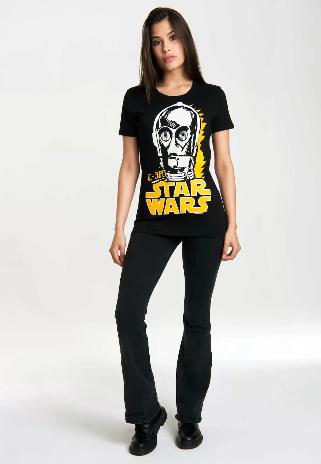 LOGOSHIRT T-Shirt "C-3PO", mit lizenziertem Originaldesign günstig online kaufen