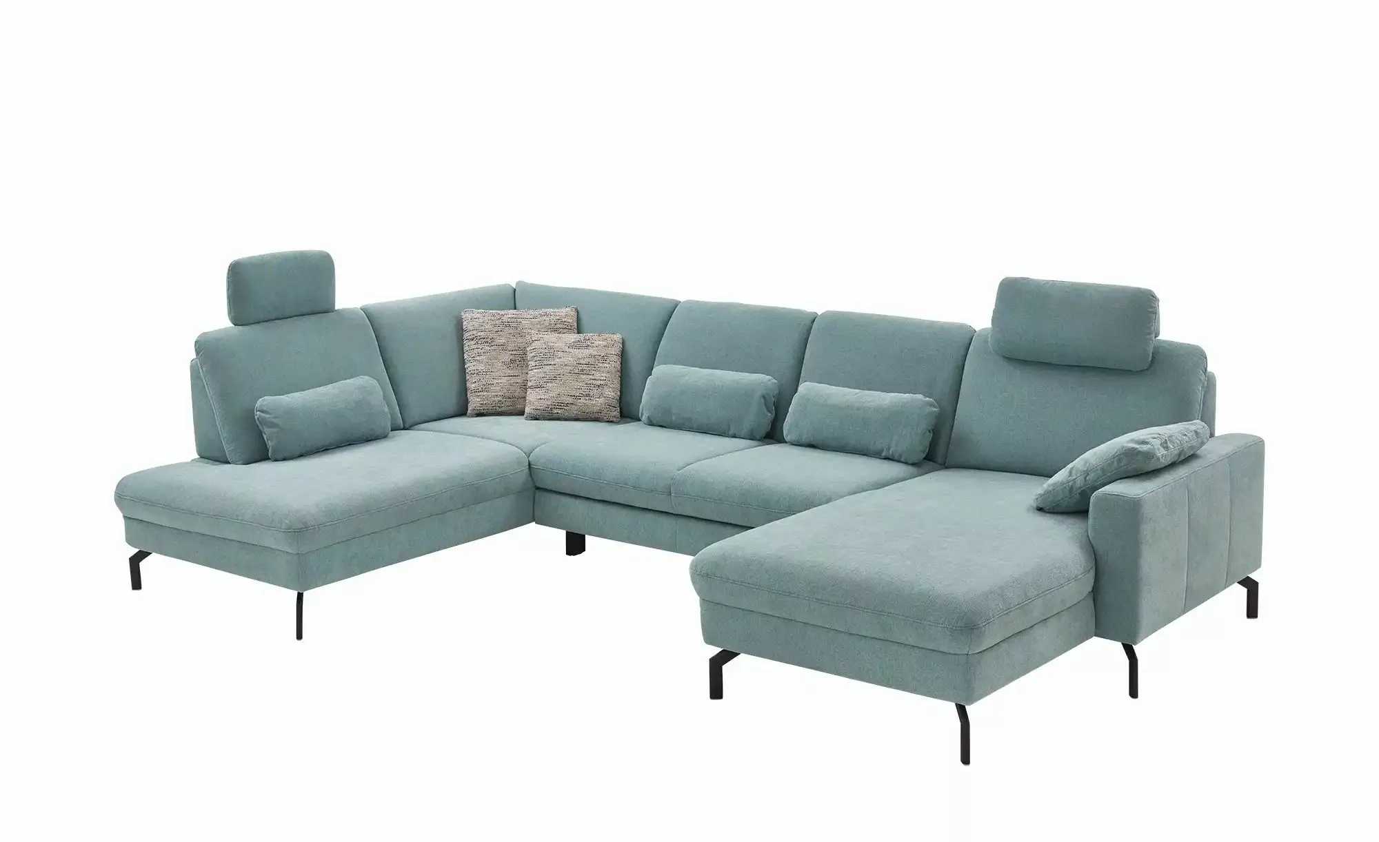 meinSofa Wohnlandschaft  Grace ¦ blau ¦ Maße (cm): B: 332 H: 89 T: 220 Pols günstig online kaufen