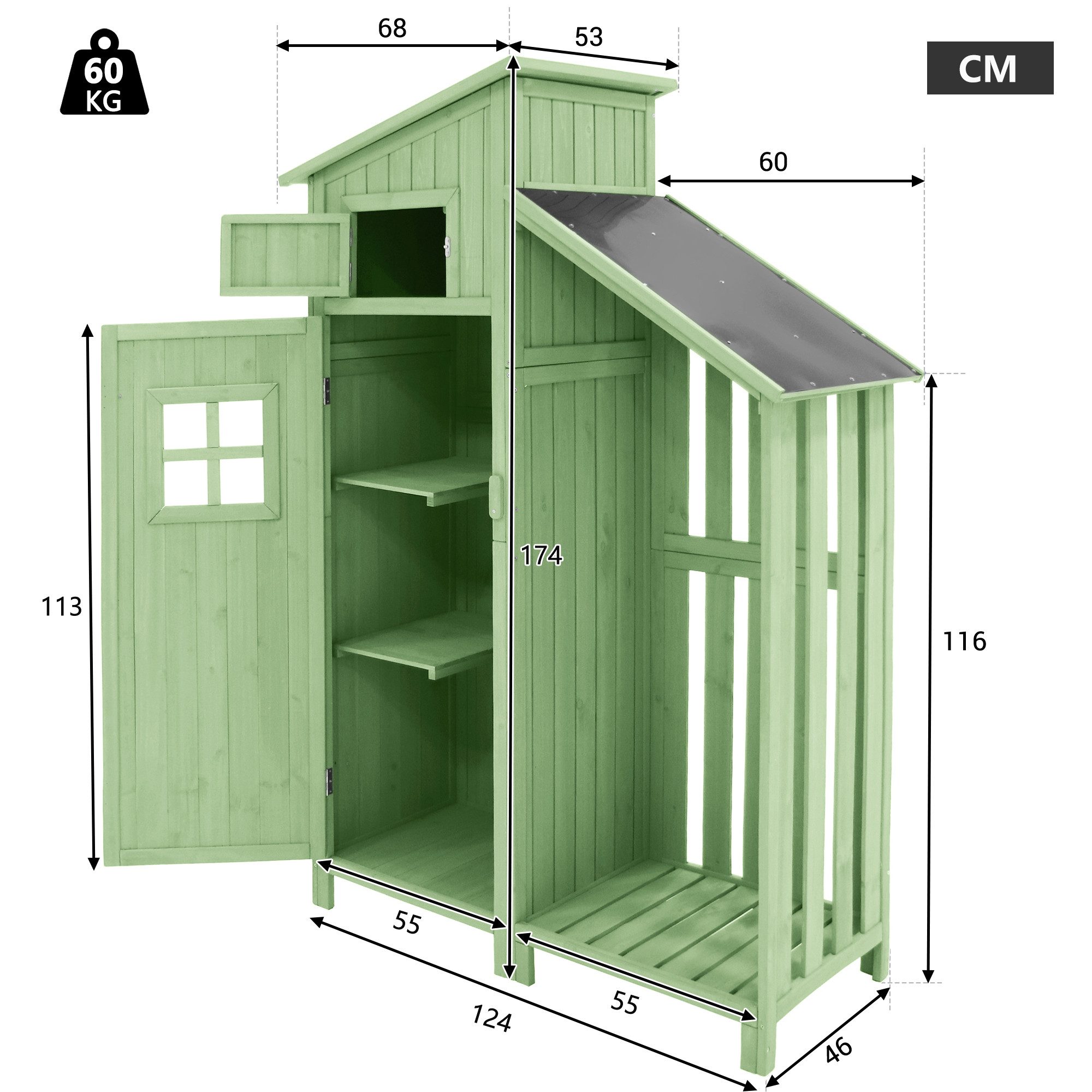 TavilaEcon Gerätehaus Gartenschrank Geräteschuppen Geräteschrank, BxT: günstig online kaufen