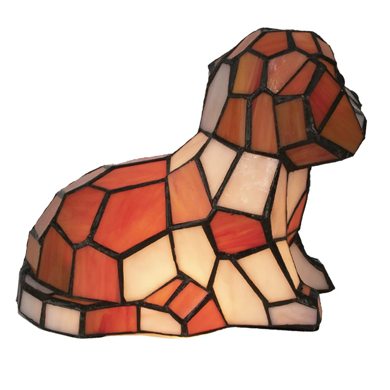 Tischlampe 5LL-6089 Hund im Tiffany-Stil günstig online kaufen