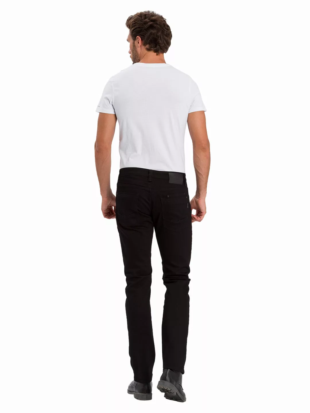 Cross Jeans Herren Jeans Dylan - Regular Fit - Schwarz - Black Crinkle günstig online kaufen