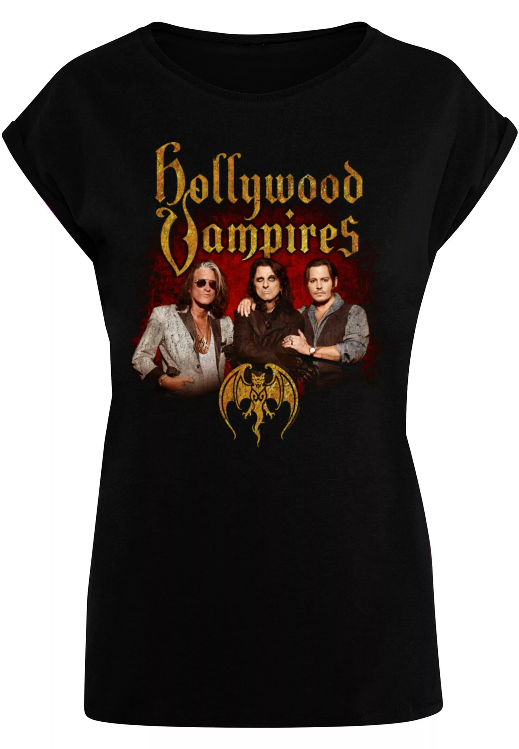 Merchcode T-Shirt "Merchcode Damen Ladies Hollywood Vampires - Group Photo günstig online kaufen