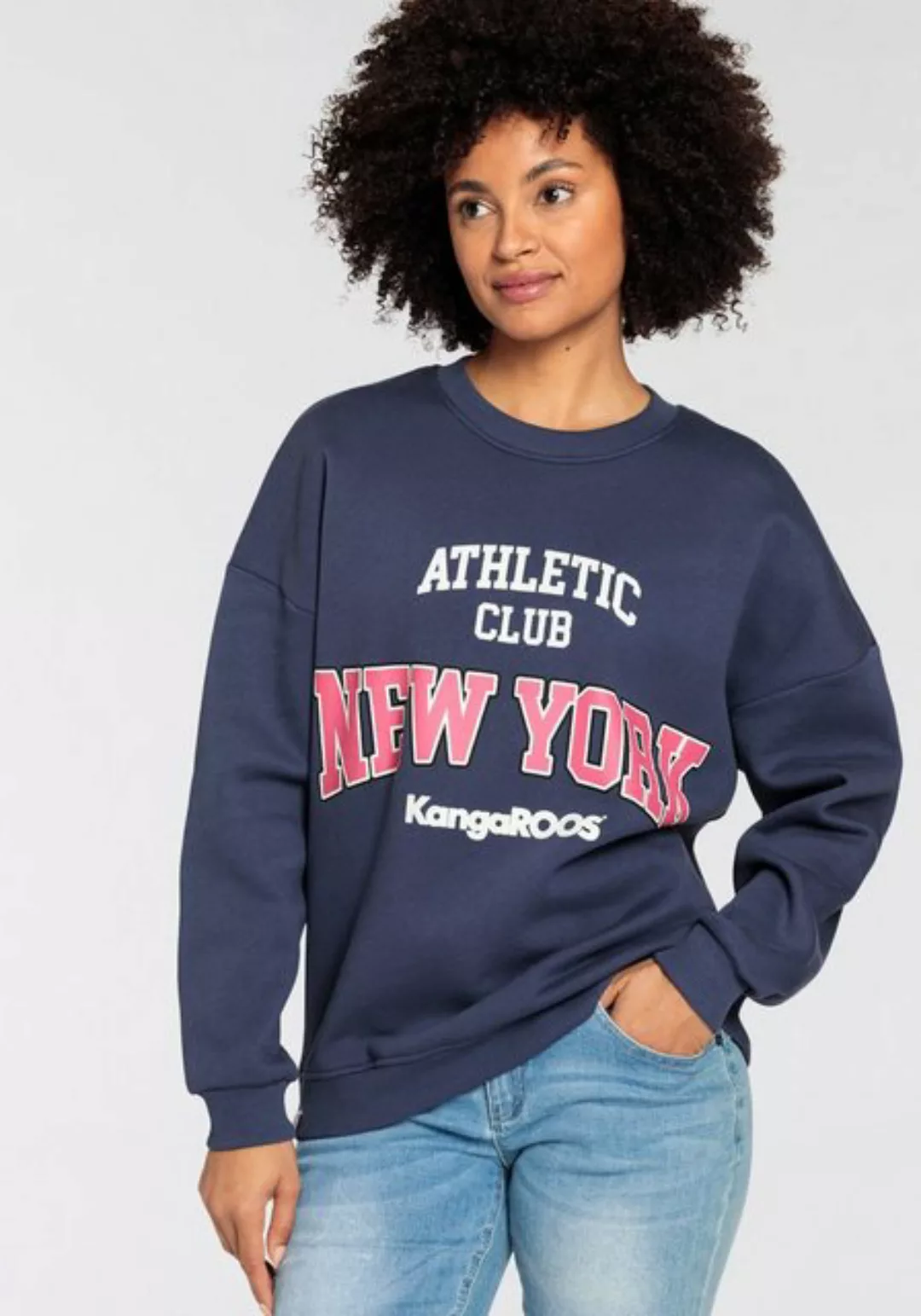 KangaROOS Sweatshirt, mit großem Logodruck im College-Style günstig online kaufen