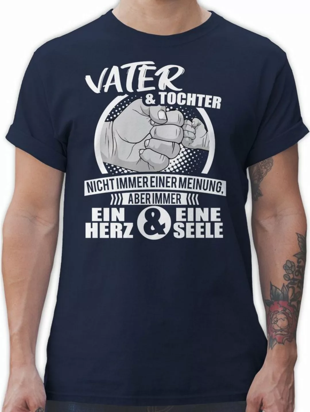 Shirtracer T-Shirt Papa und Tochter Immer ein Herz & eine Seele Sprüche Sta günstig online kaufen