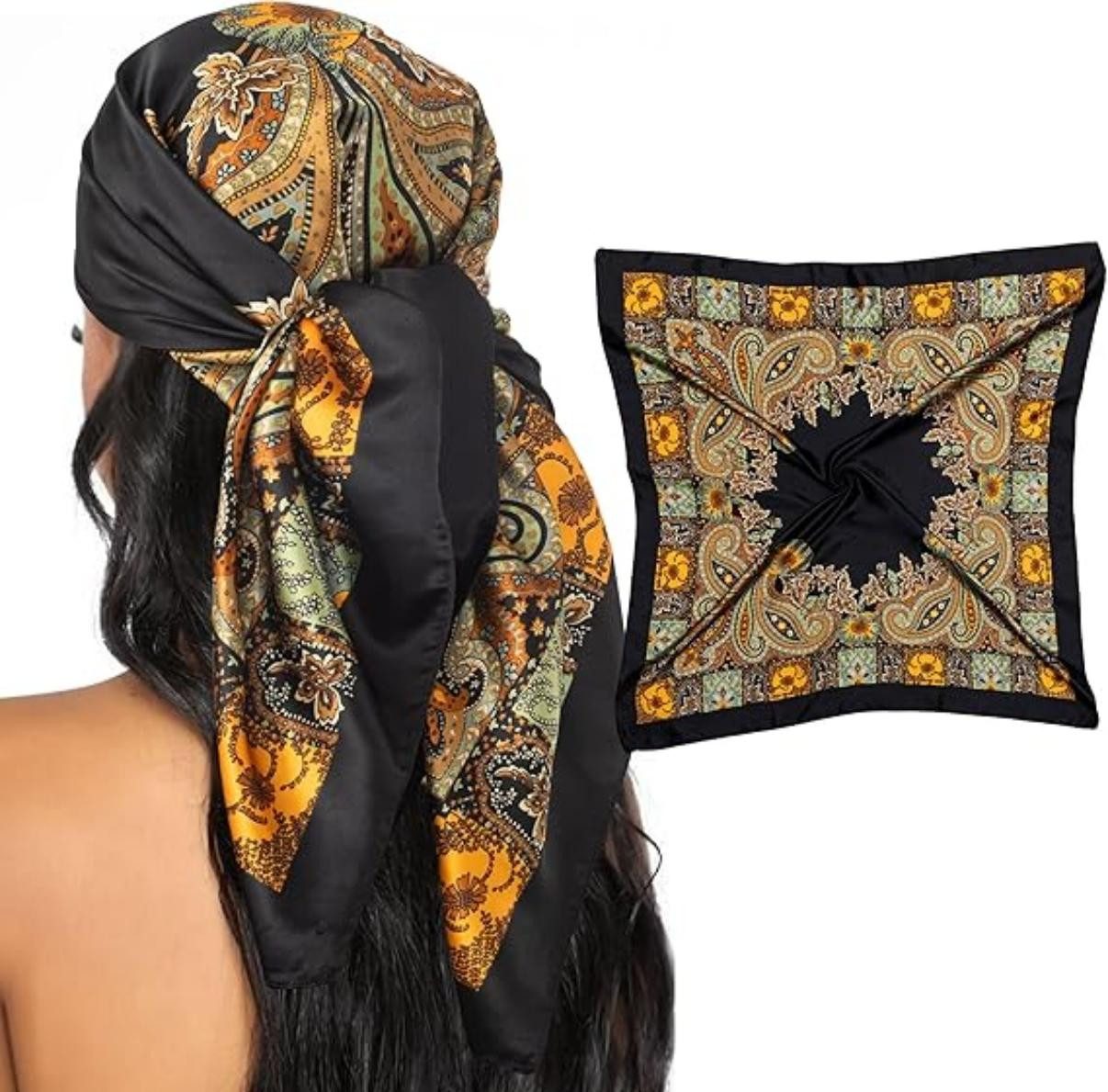 Coonoor Halstuch 90x90cm Seide Kopftuch Bandanas günstig online kaufen