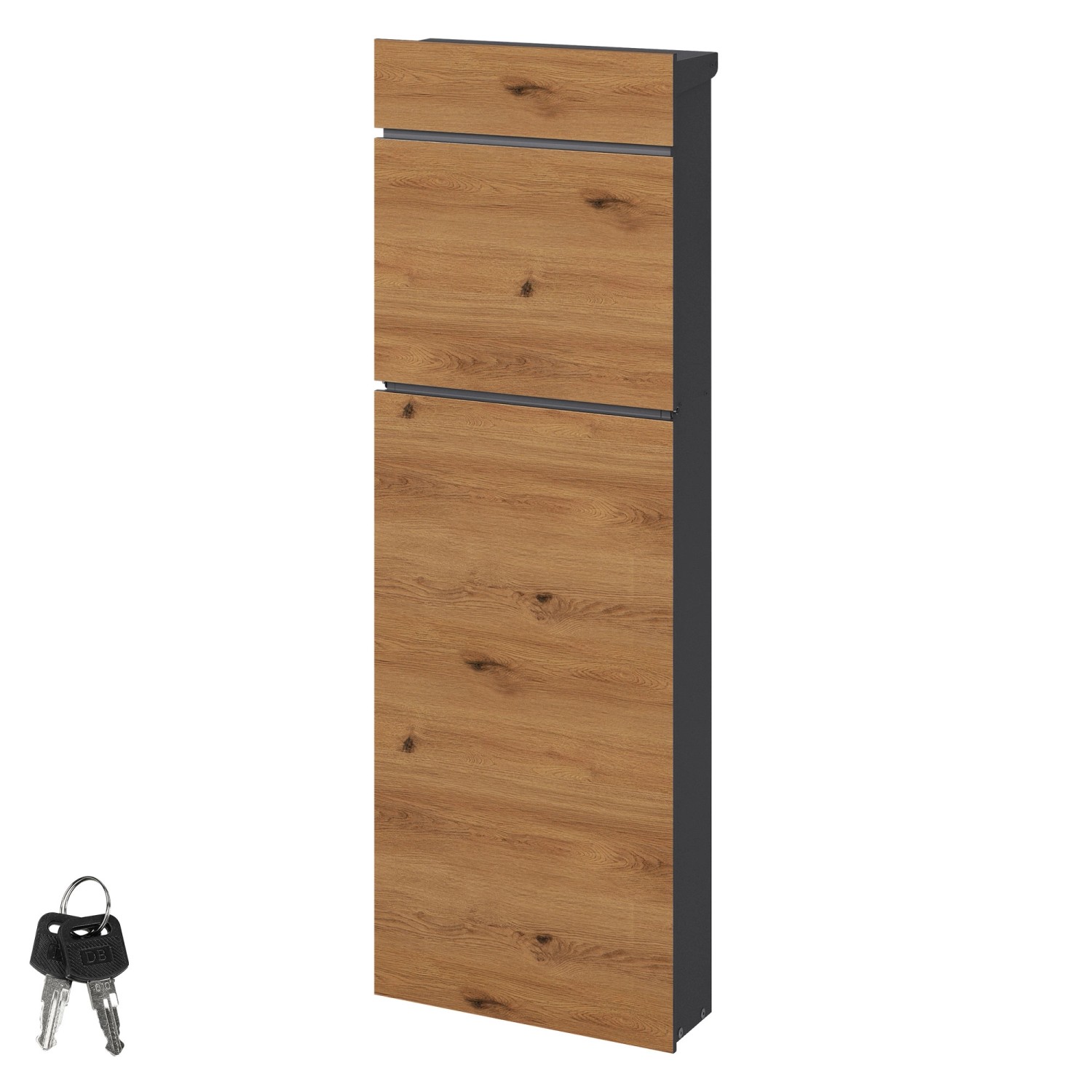 ML-Design Standbriefkasten Freistehend Braun-Holzoptik aus Stahl 39,5x14,1x günstig online kaufen