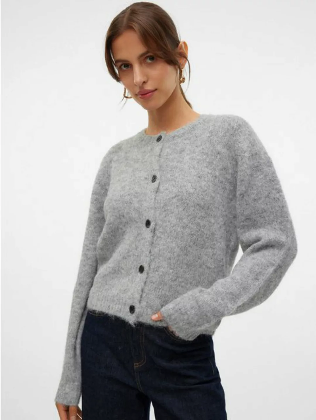 Vero Moda Strickjacke VMNOVAH LS O-NECK BUTTON CARDI GA NOOS günstig online kaufen