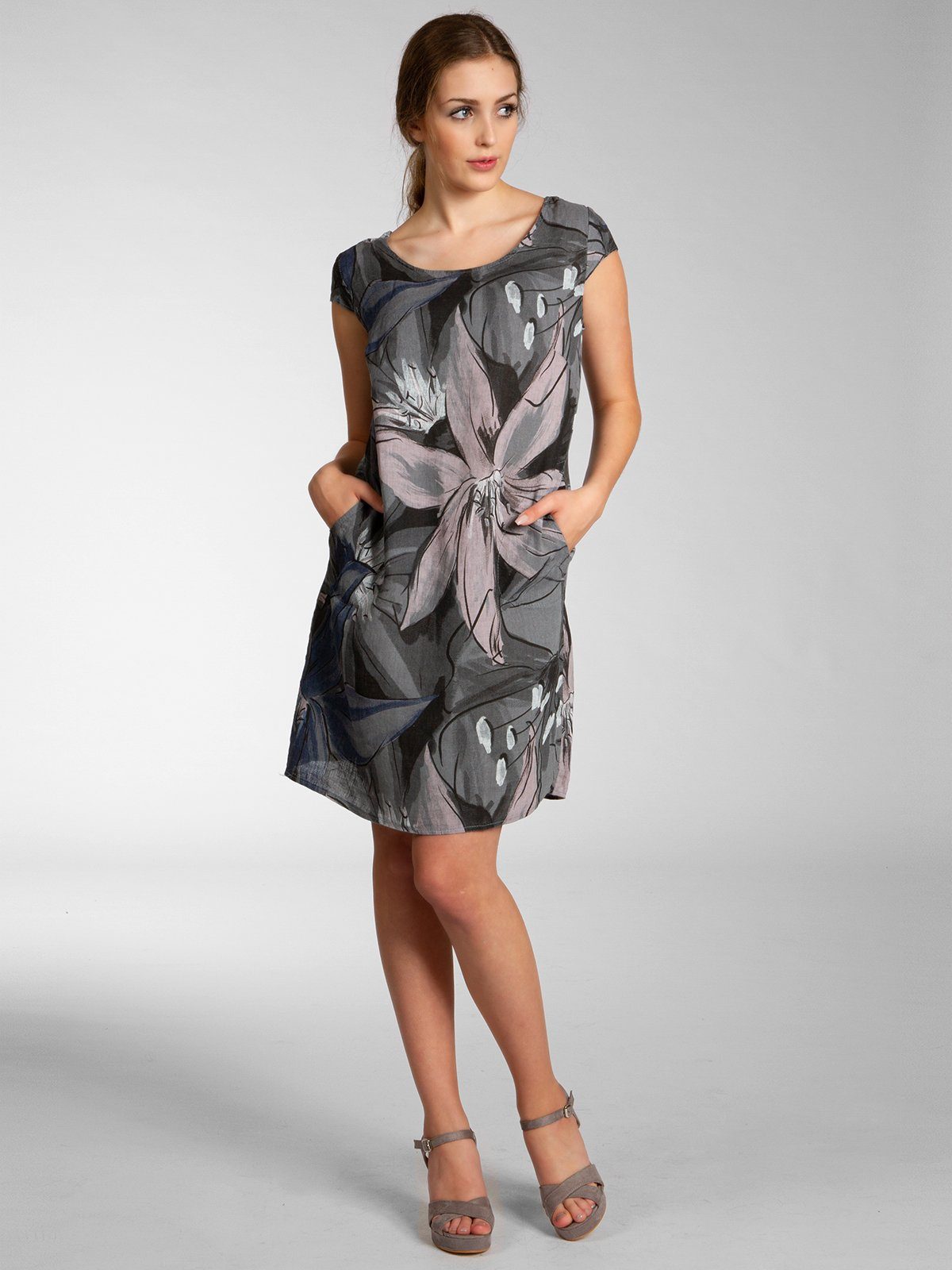 Caspar Sommerkleid SKL035 knielanges elegantes Damen günstig online kaufen