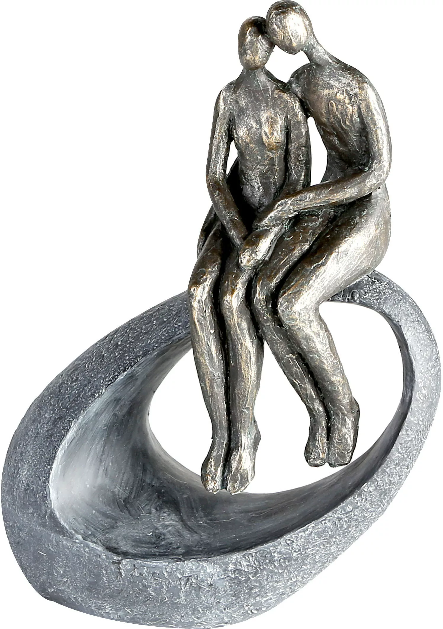 Casablanca by Gilde Dekofigur "Skulptur Moment, bronzefarben/grau", Dekoobj günstig online kaufen