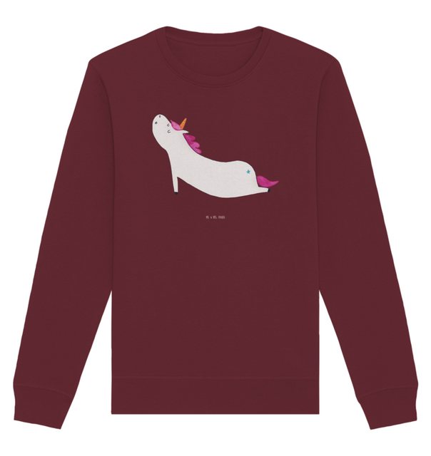 Mr. & Mrs. Panda Longpullover Größe L Einhorn Yoga - Burgundy - Geschenk, P günstig online kaufen