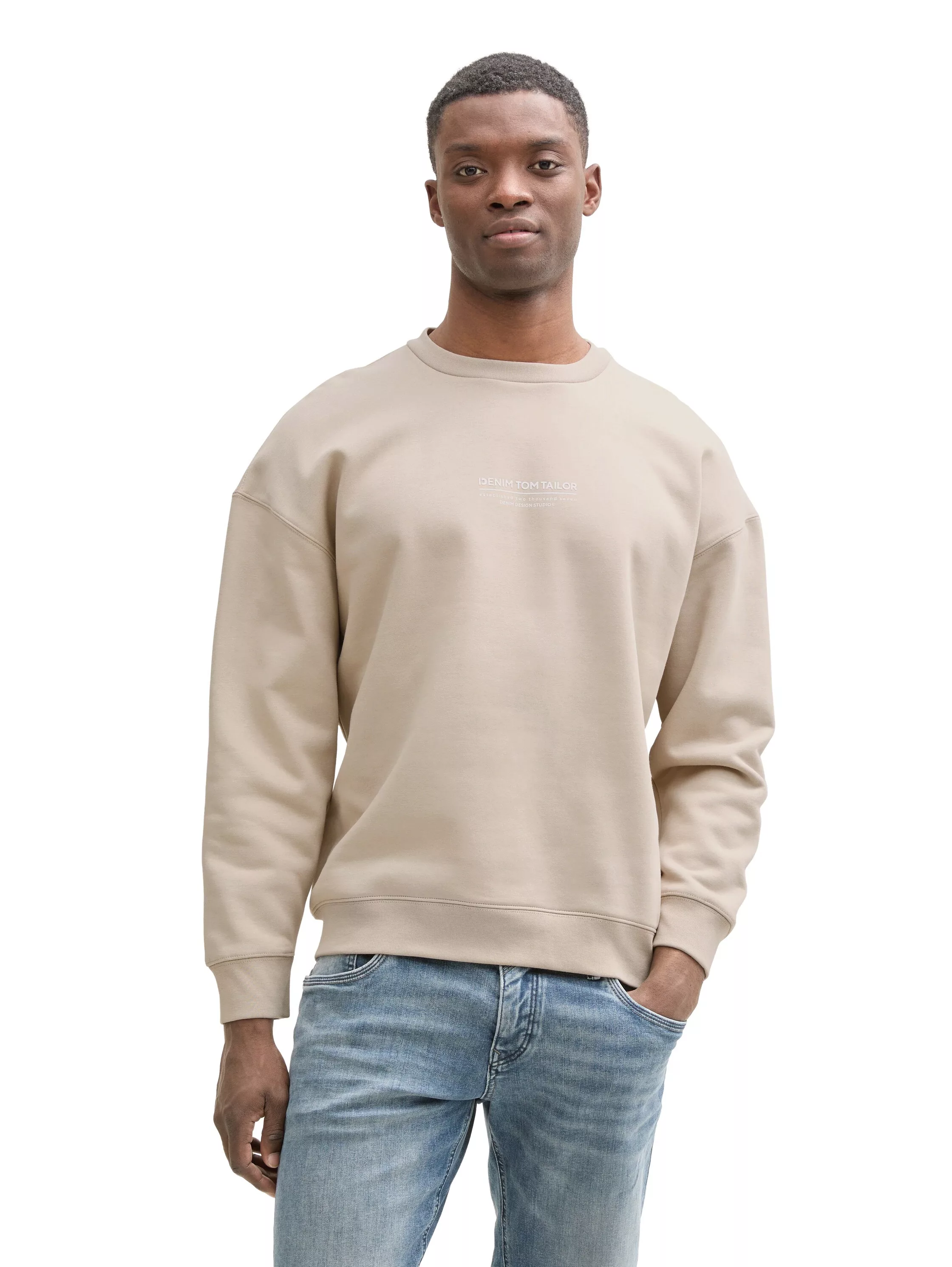 TOM TAILOR Denim Sweatshirt Relaxed Sweatshirt mit Logo-Print mit Logo Prin günstig online kaufen