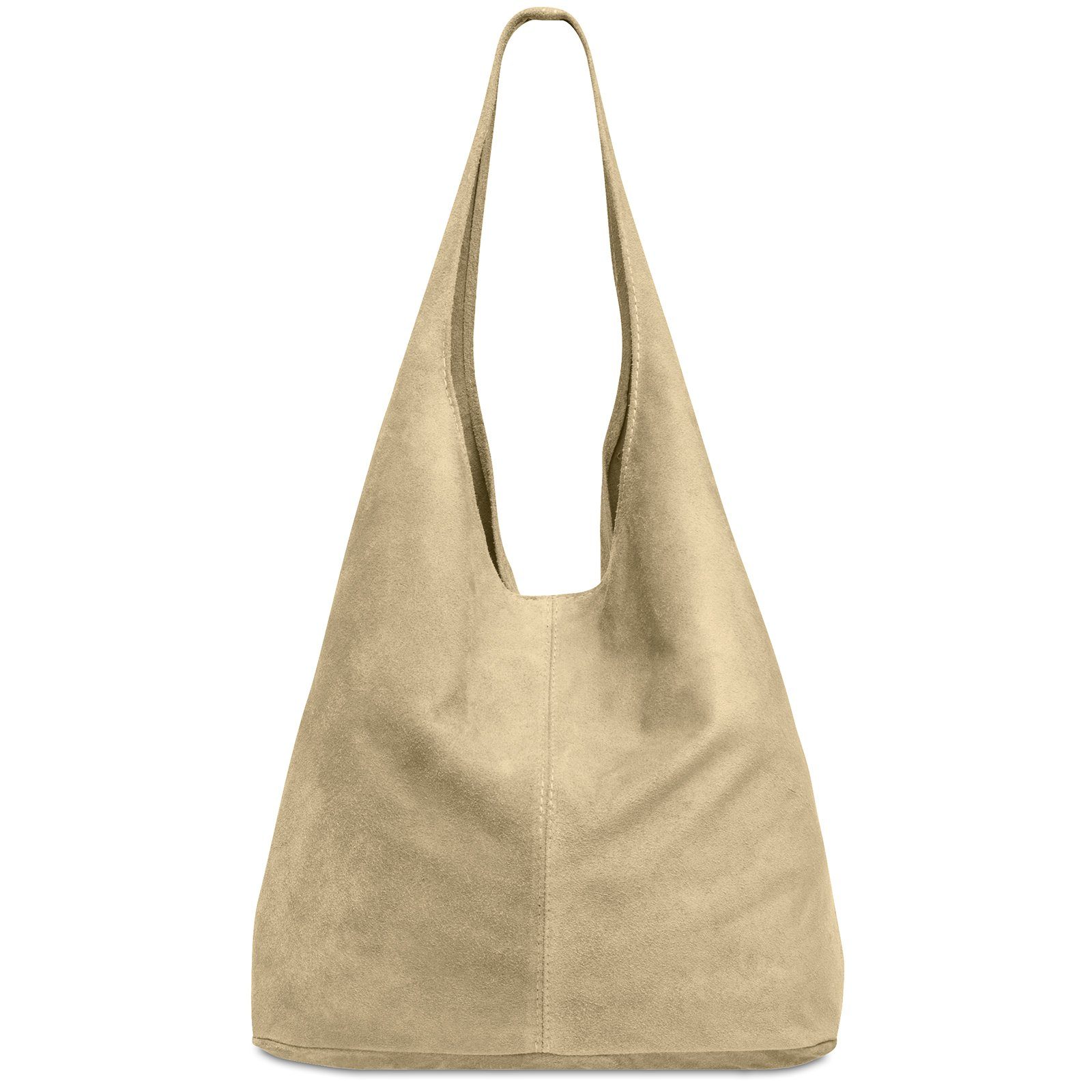Caspar Schultertasche große Damen Wildleder Tasche günstig online kaufen