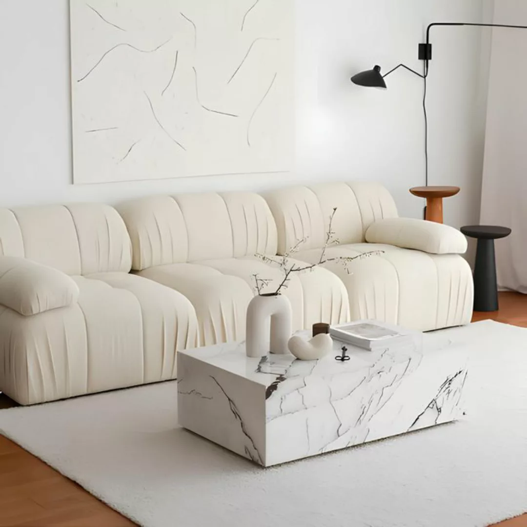 JVmoebel Sofa Polstersofa Sofa Dreisitzer Design 3 Sitzer Stoffsofa Beige C günstig online kaufen