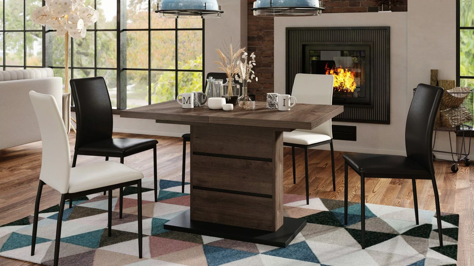 Mazzoni Esstisch Design Piano Tisch Eiche günstig online kaufen