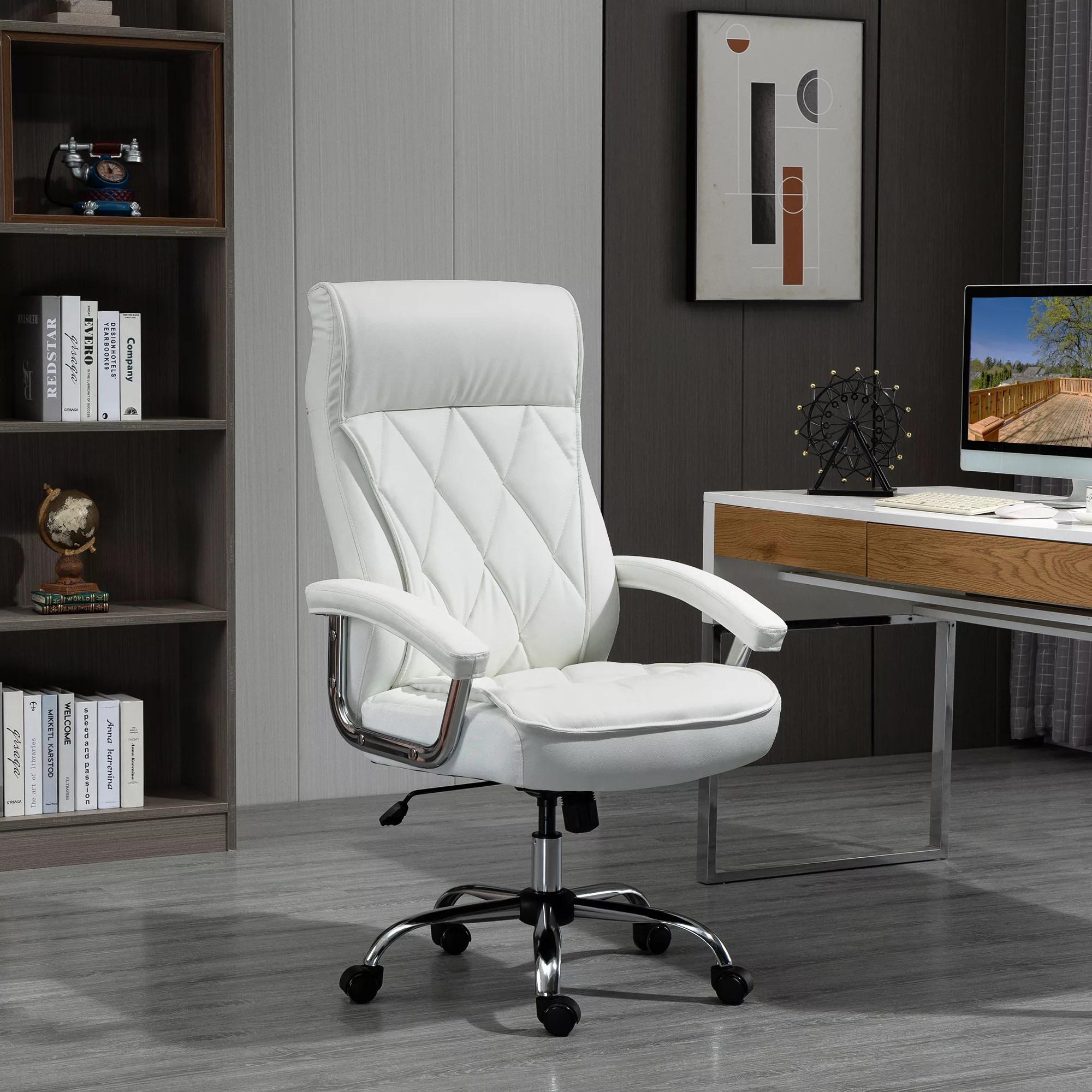 Vinsetto Bürostuhl Schreibtischstuhl Drehstuhl ergonomisch mit Wippenfunkti günstig online kaufen
