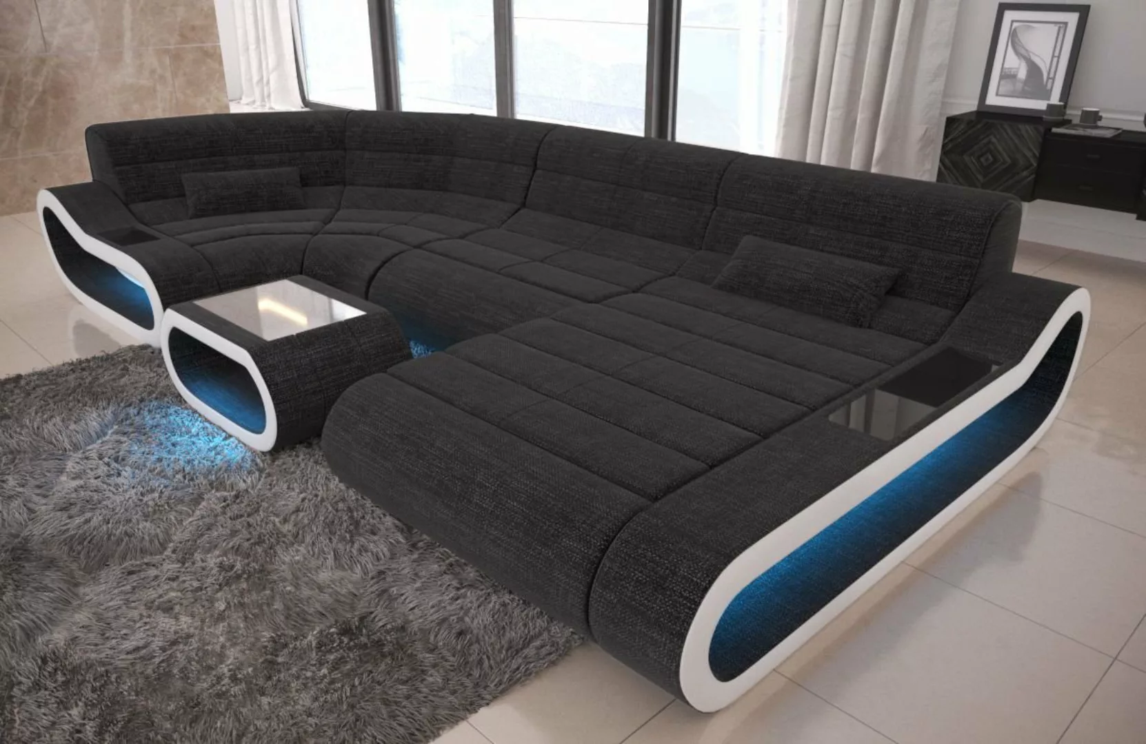 Sofa Dreams Wohnlandschaft Stoff Couch Polstersofa Concept U Form Stoffsofa günstig online kaufen