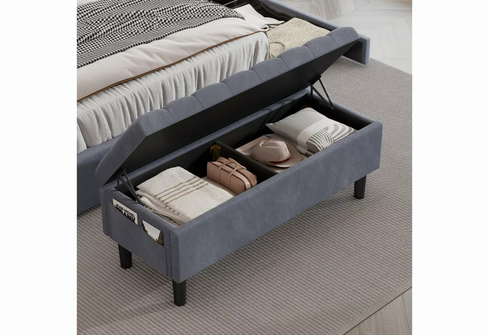 REDOM Polsterbett Doppelbett (Bänke für das Schlafzimmer, Klavierbänke, Ess günstig online kaufen