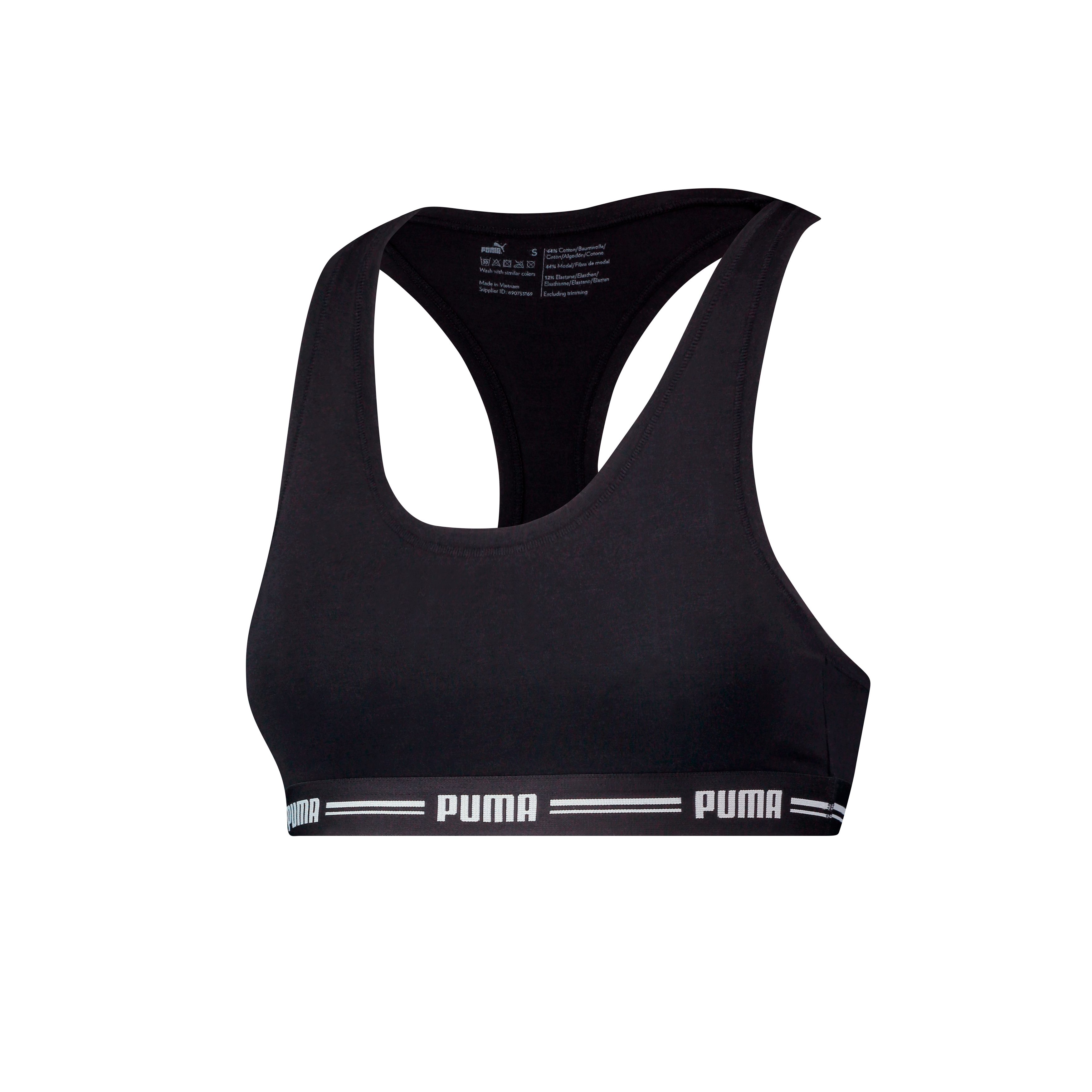 PUMA Sport-Bustier "PUMA WOMEN RACER BACK TOP 1P HANG", mit markantem Logob günstig online kaufen