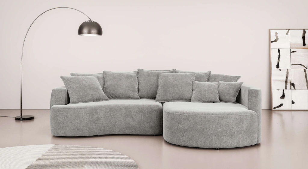 INOSIGN Ecksofa "Kahekili mit Bettfunktion und Bettkasten, B/H/T 255/90/181 günstig online kaufen