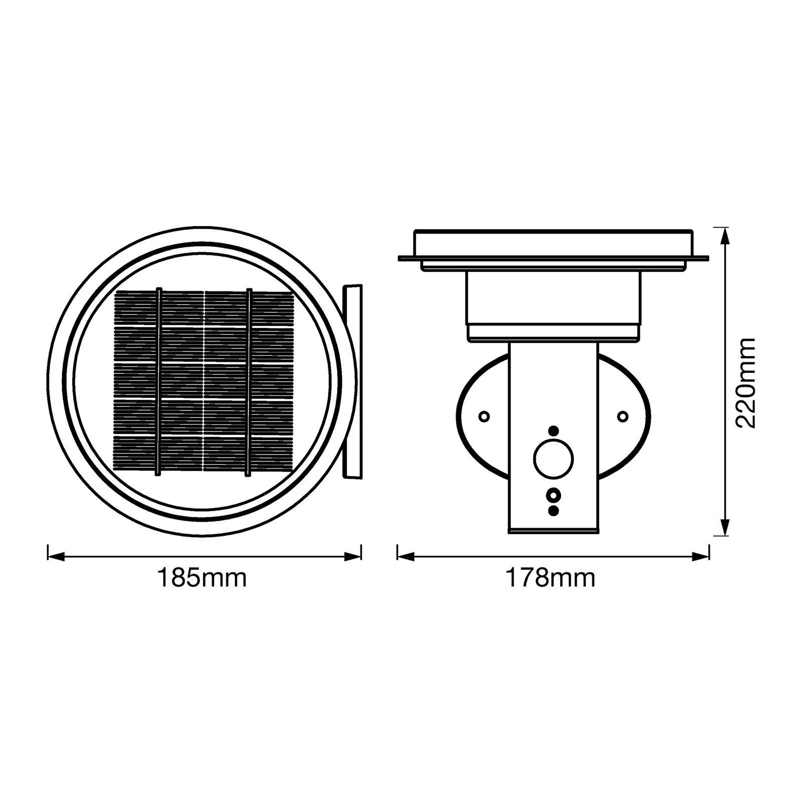 LEDVANCE Endura Solar Double Circle Wand schwarz günstig online kaufen