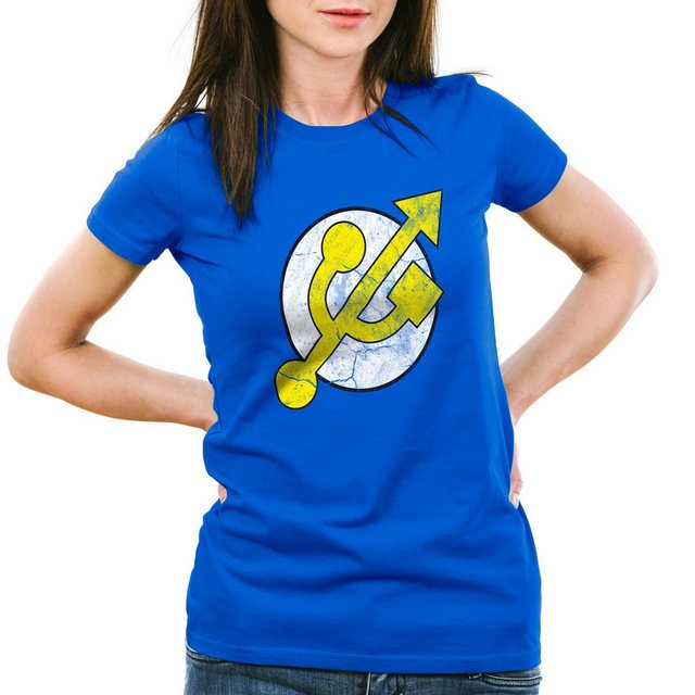 style3 T-Shirt USB Hero Flash Speicher Blitz Held Logo Comic Action superhe günstig online kaufen