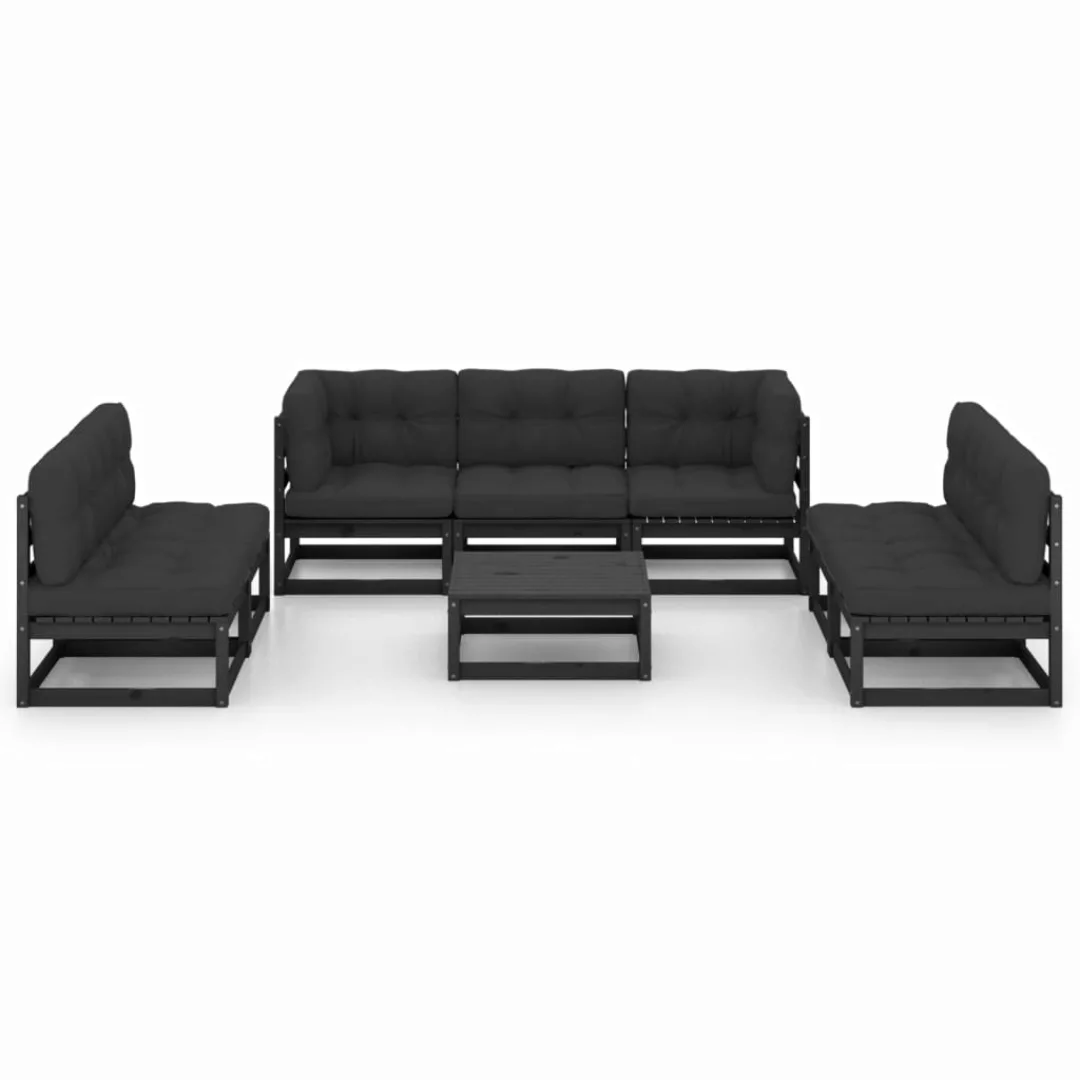 8-tlg. Garten-lounge-set Mit Kissen Kiefer Massivholz günstig online kaufen