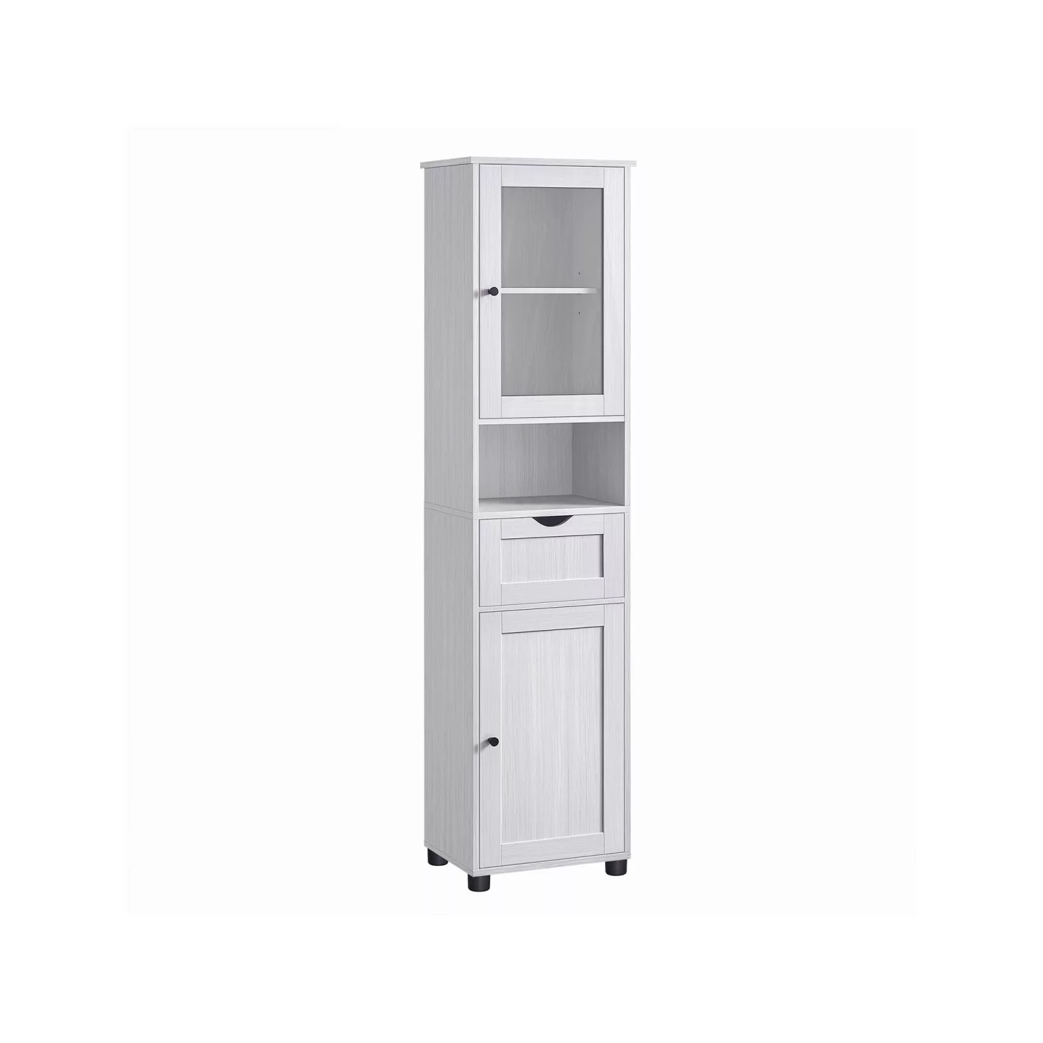 Vasagle Badschrank mit Füßen und Ablagen 30 cm x 40 cm x 165 cm Ahornweiß günstig online kaufen