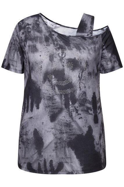 Angel of Style Rundhalsshirt T-Shirt Straight Fit Batikprint Schulter CutOu günstig online kaufen