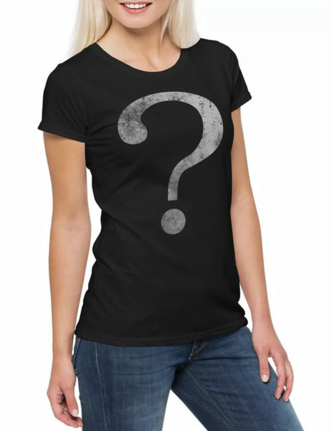 Urban Backwoods Print-Shirt Questionmark Damen T-Shirt Lehrer Fun Teacher P günstig online kaufen