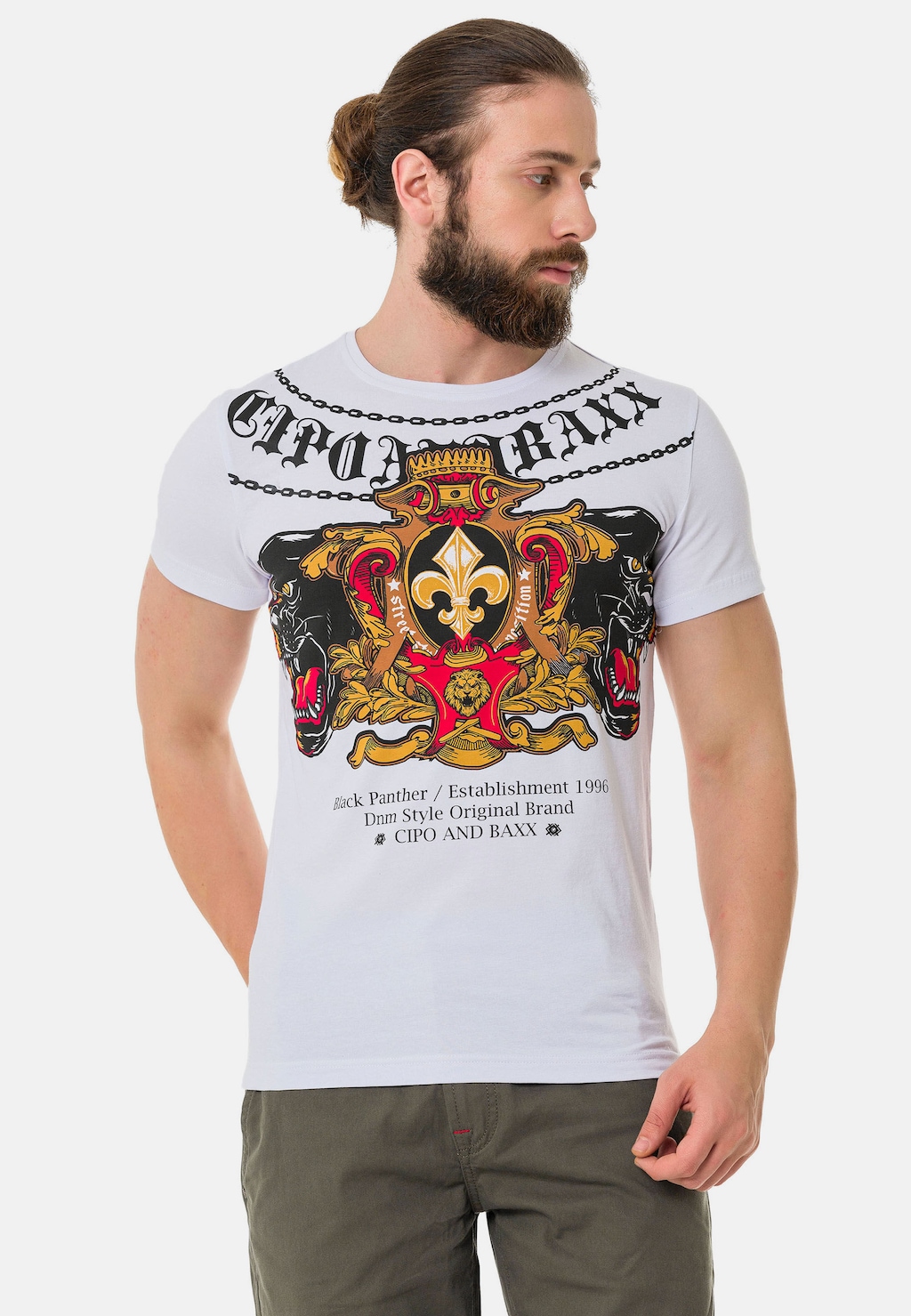 Cipo & Baxx T-Shirt "T-Shirt", mit Panther Print günstig online kaufen