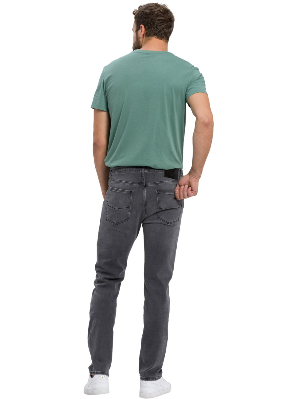 Cross Jeans Herren Jeans Damien - Slim Fit - Grau - Anhtracite günstig online kaufen