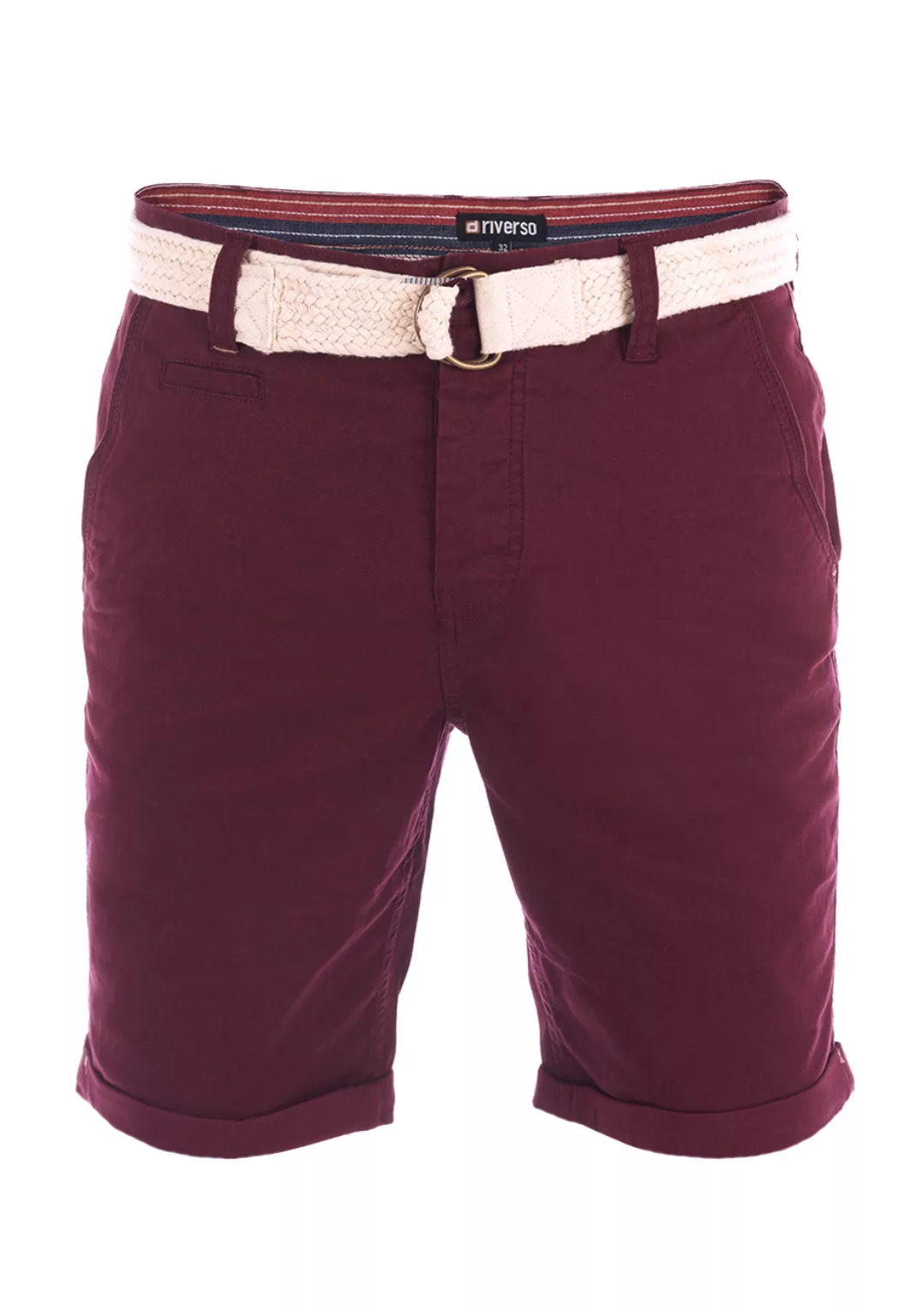 riverso Chino Shorts Herren mit Gürtel Regular Fit RIVHenry günstig online kaufen